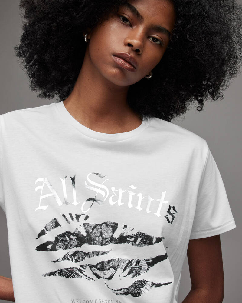 Optic White Allsaints Grace Ally T Shirt | WG075X-437