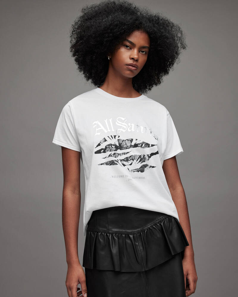 Optic White Allsaints Grace Ally T Shirt | WG075X-437