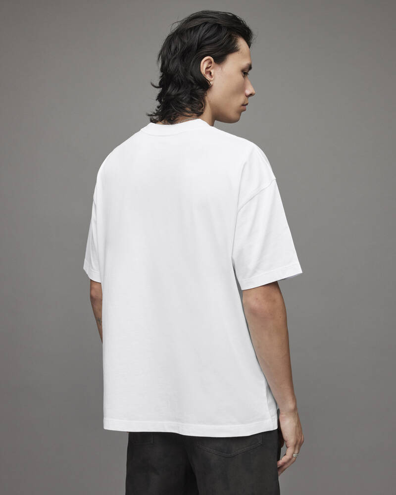 Optic White Allsaints Harding Crew T Shirt | MD168X-437