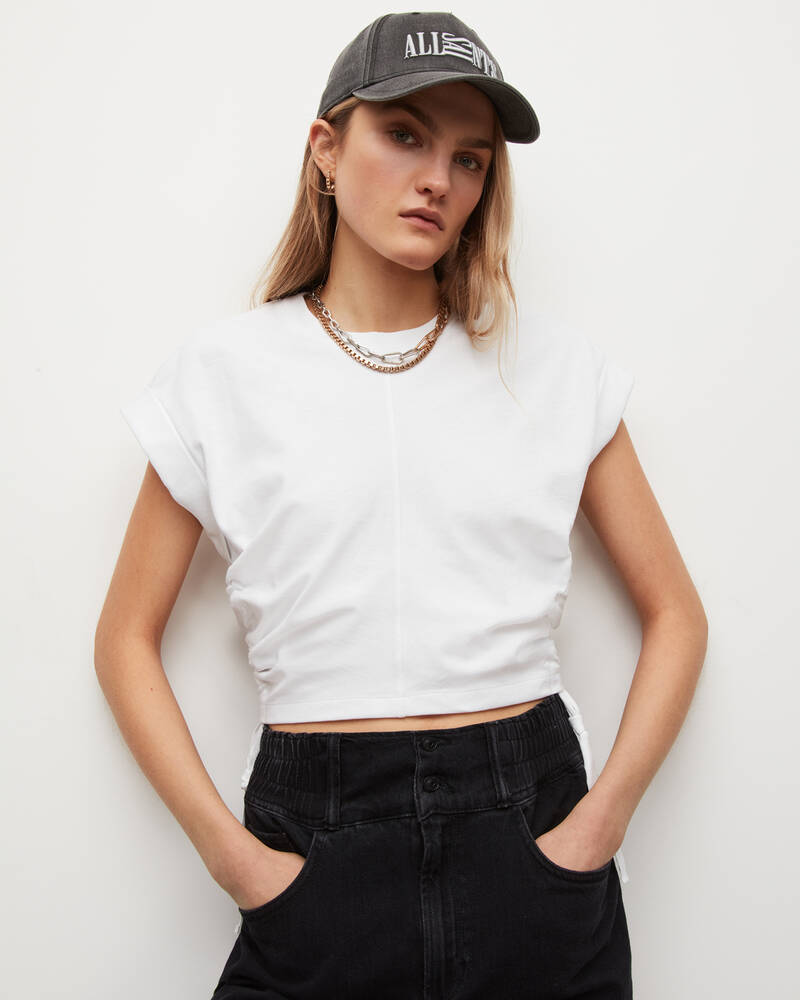 Optic White Allsaints Mira T Shirt | WM024W-437