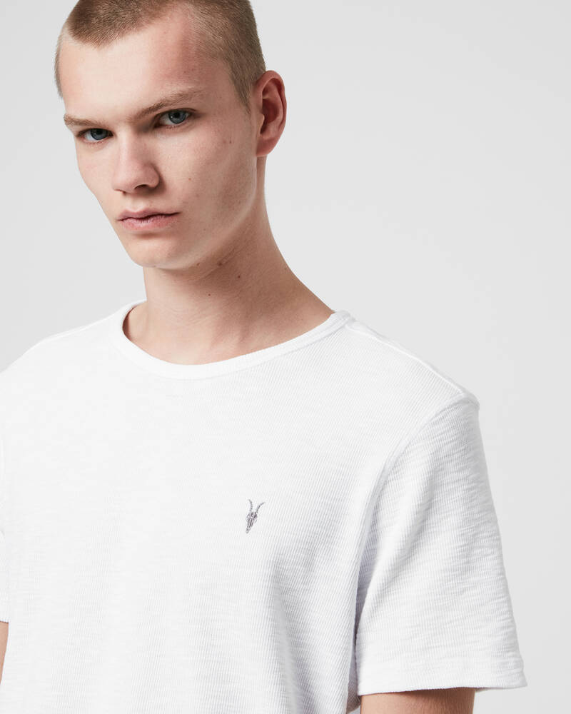 Optic White Allsaints Muse Short Sleeve Crew T Shirt | MD020R-437