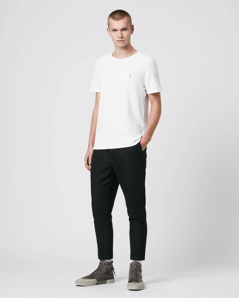 Optic White Allsaints Muse Short Sleeve Crew T Shirt | MD020R-437