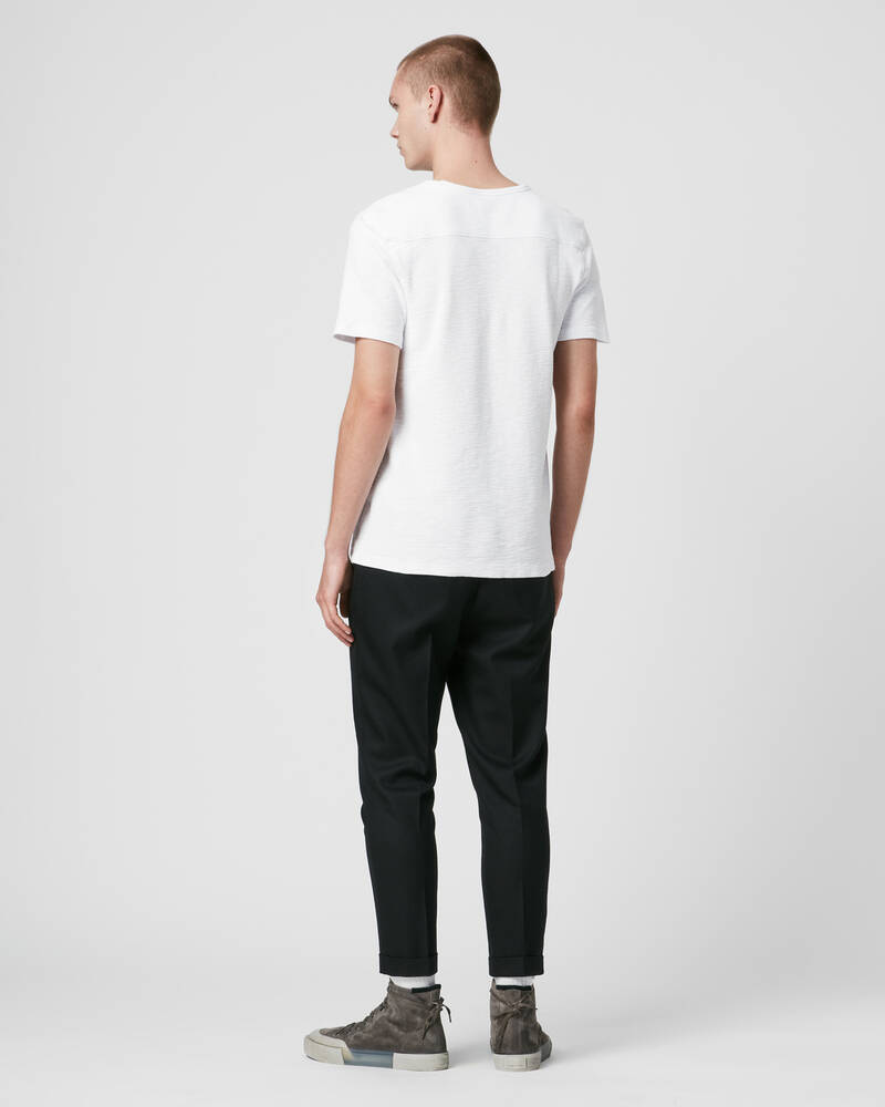 Optic White Allsaints Muse Short Sleeve Crew T Shirt | MD020R-437