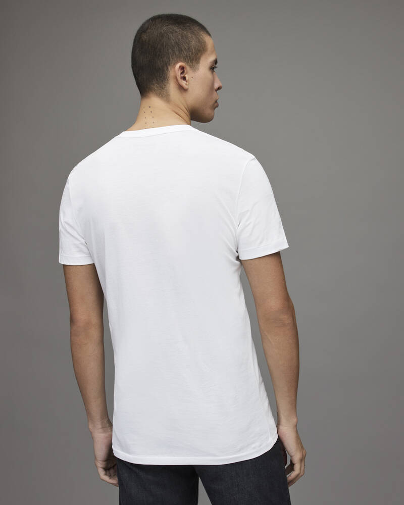 Optic White Allsaints Tonic V Neck T Shirt | MD001M-437