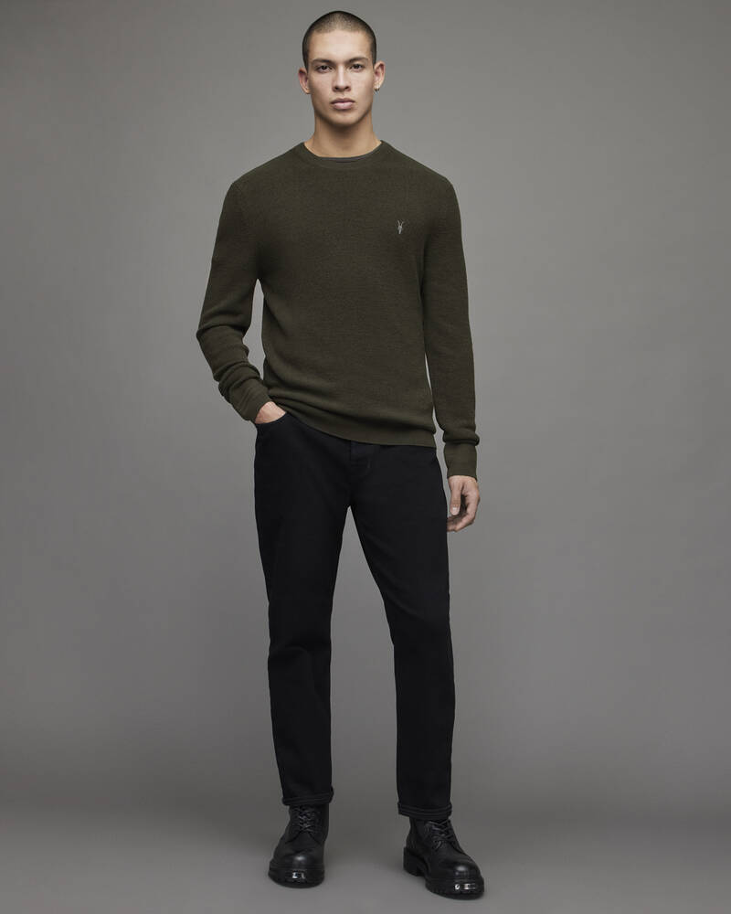 Park Green Allsaints Ivar Merino Crew Jumper | MK172X-8042