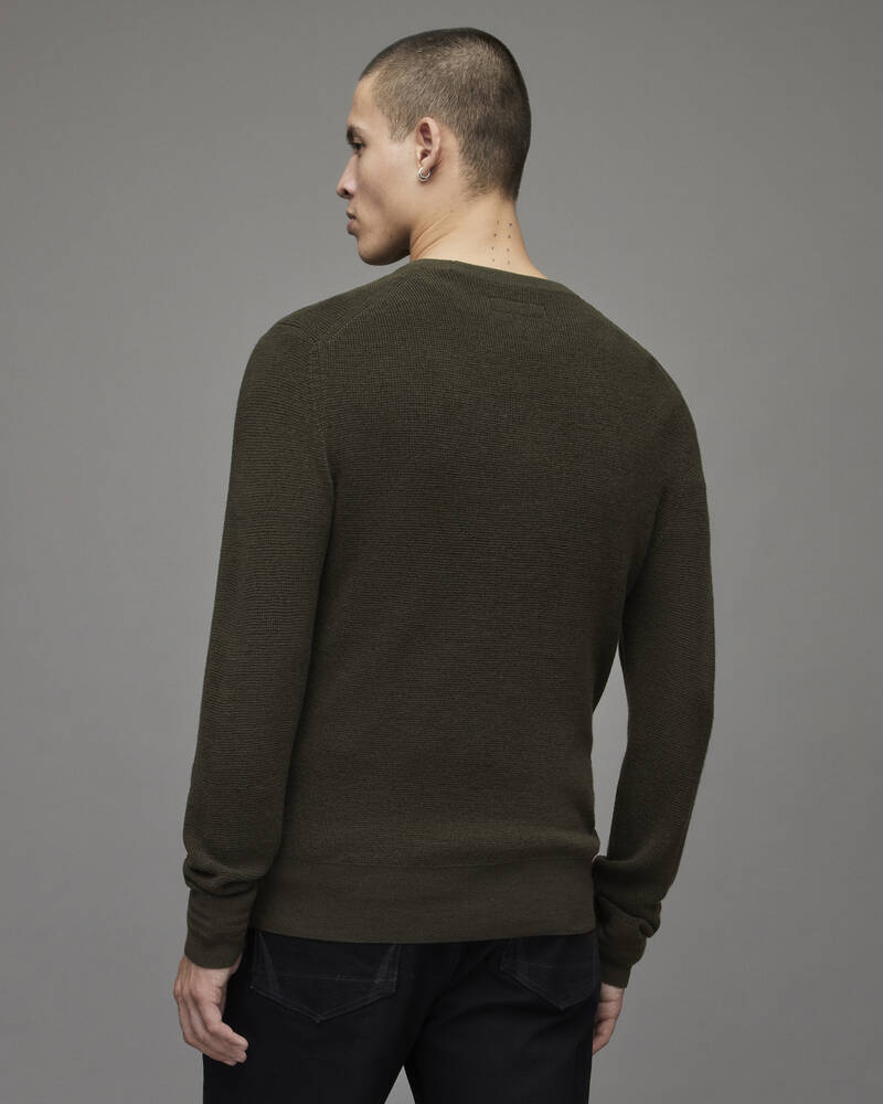 Park Green Allsaints Ivar Merino Crew Jumper | MK172X-8042