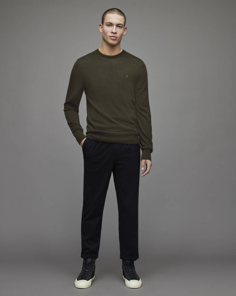 Park Green Allsaints Mode Merino Crew Jumper | MK146X-8042