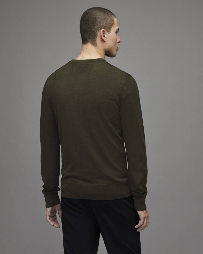 Park Green Allsaints Mode Merino Crew Jumper | MK146X-8042