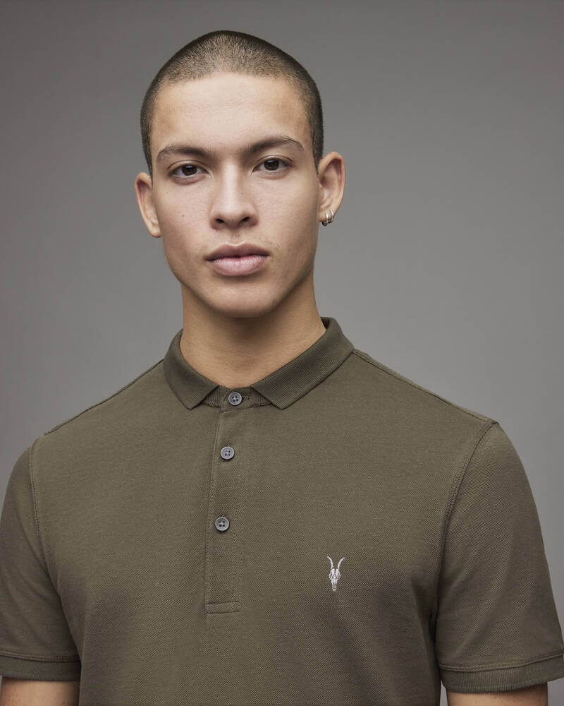 Park Green Allsaints Reform Short Sleeve Polo Shirt | MD206X-8042