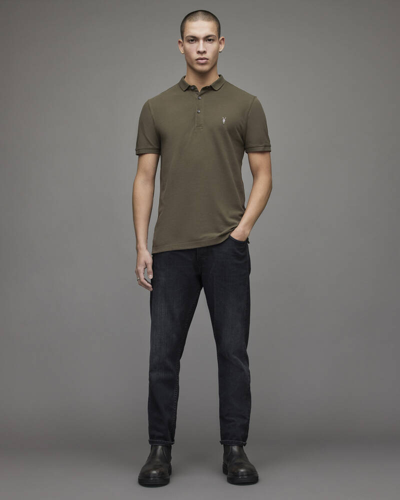 Park Green Allsaints Reform Short Sleeve Polo Shirt | MD206X-8042