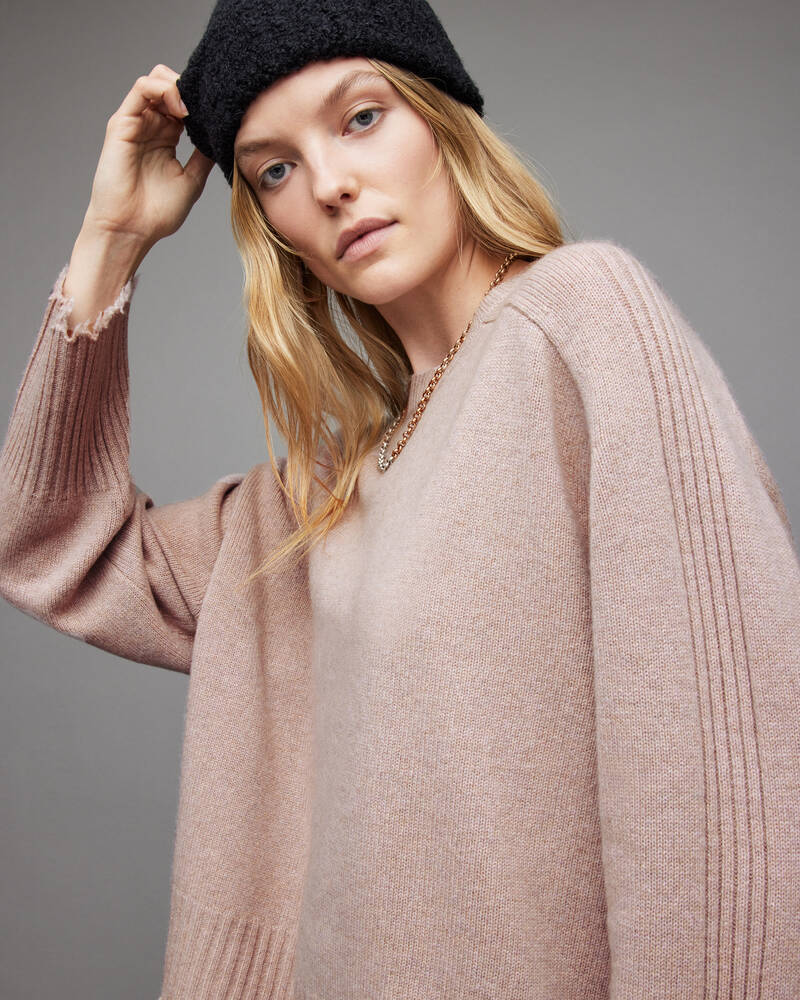 Pashmina Pink Allsaints Kiera Cashmere Crew Jumper | WK007V-6037