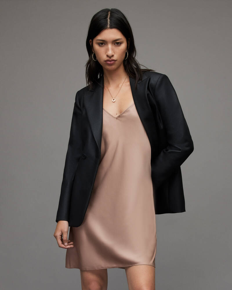 Pashmina Pink Allsaints Tierny Mini Dress | WD342X-6037