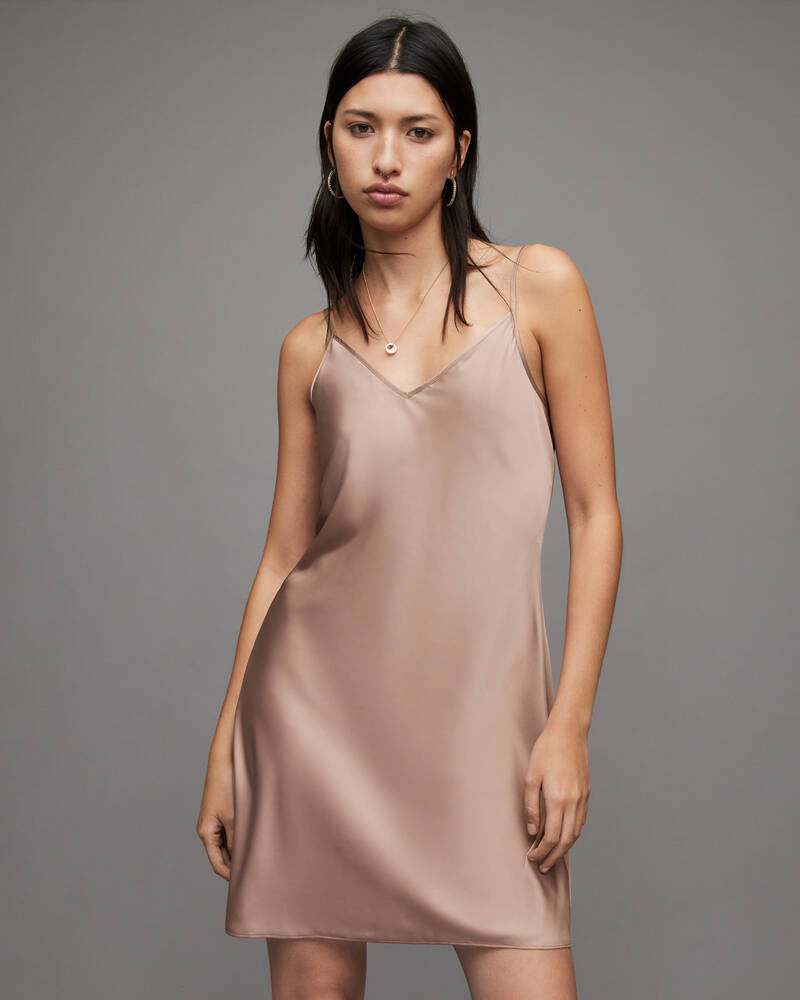 Pashmina Pink Allsaints Tierny Mini Dress | WD342X-6037