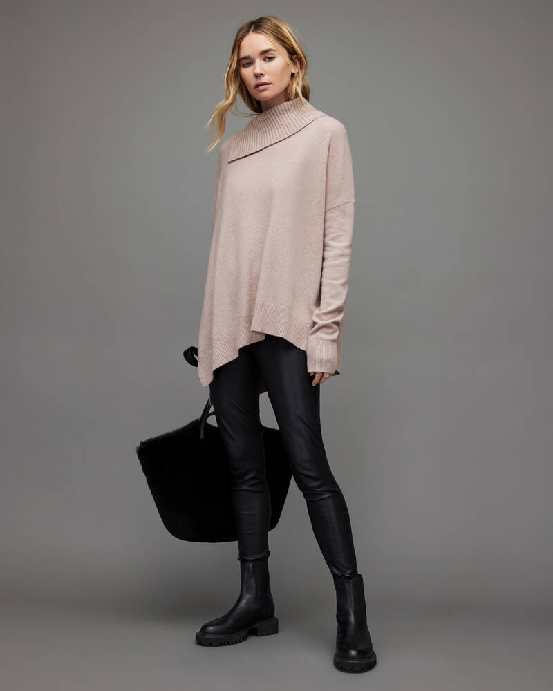 Pashmina Pink Allsaints Whitby Cashmere Wool Jumper | WK011X-6037