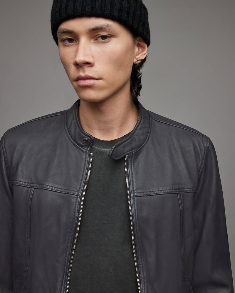 Petrol Allsaints Gallow Leather Bomber Jacket | ML073U-210