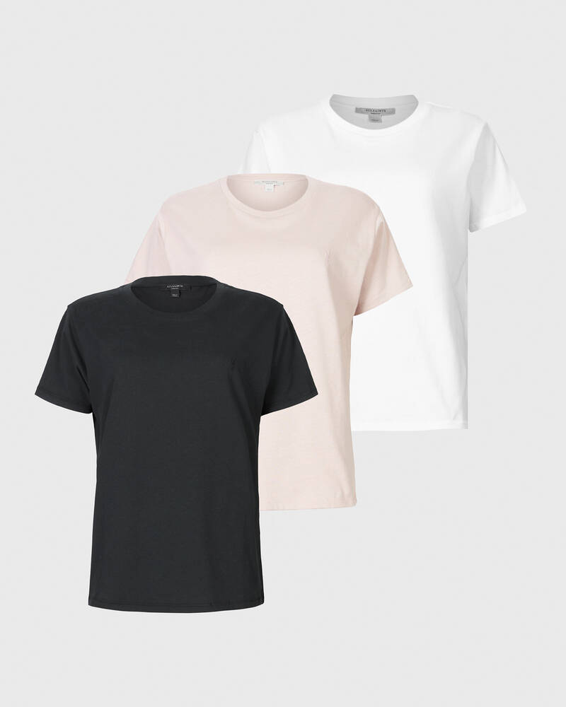 Pink/Multi Allsaints Grace Ramskull T Shirt 3 Pack | WM206X-8093