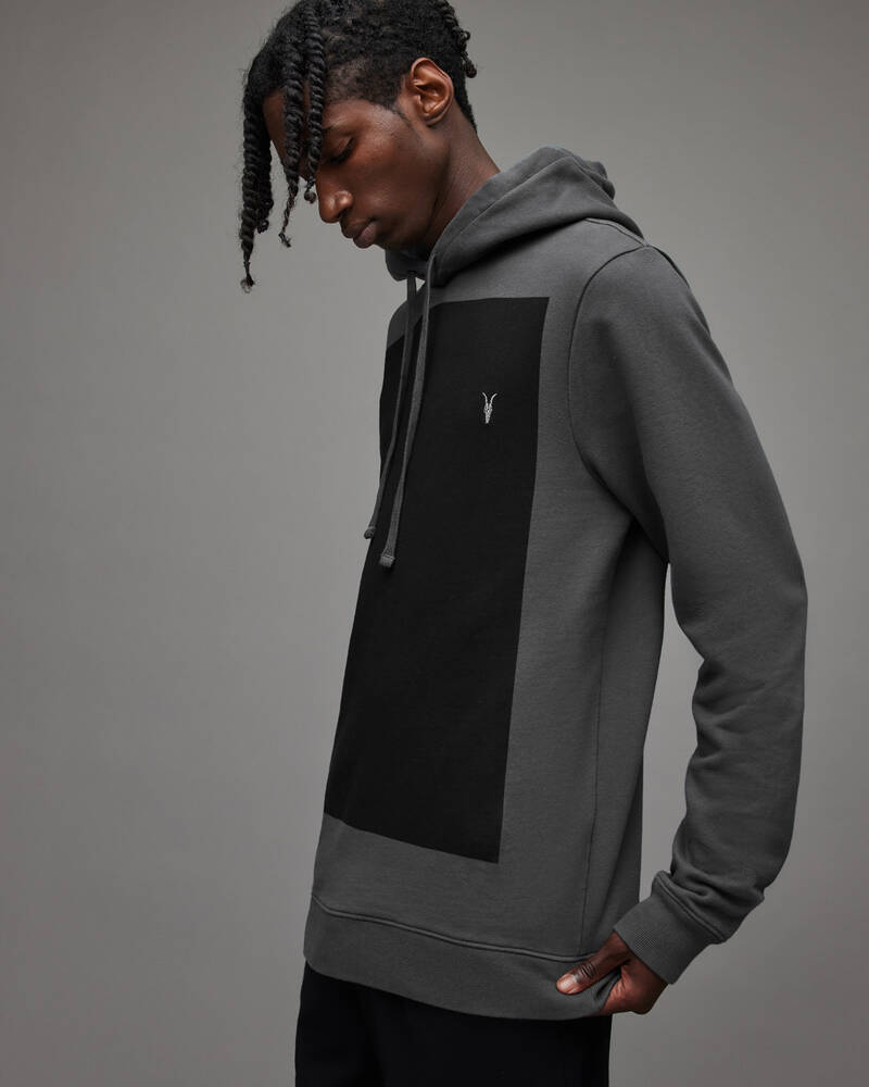 Pipe Grey Allsaints Lobke Pullover Hoodie | MF041X-7822