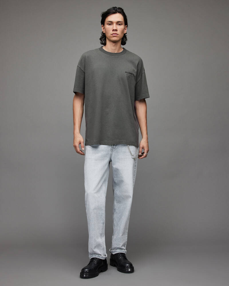 Pipe Grey Allsaints Underground Crew T Shirt | MG340X-7822