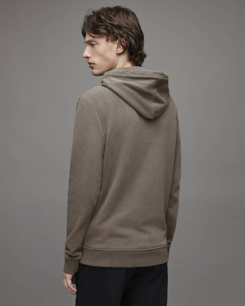 Putty Brown Allsaints Raven Pullover Hoodie | MF032X-4098