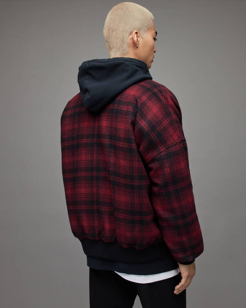 Red/Black Allsaints Stan Bomber Jacket | MJ024X-251