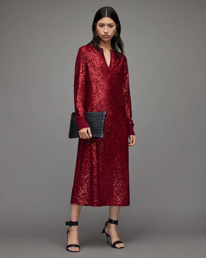 Red Bud Allsaints Juela Dia Sequin Dress | WD174X-8025