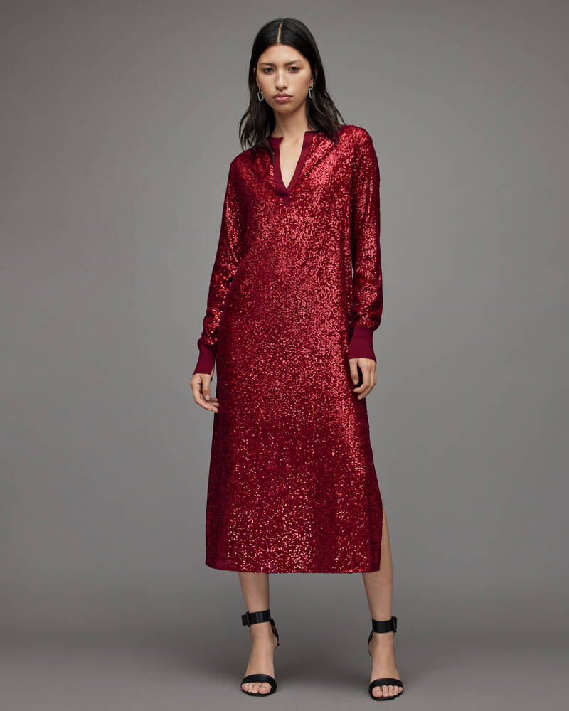 Red Bud Allsaints Juela Dia Sequin Dress | WD174X-8025