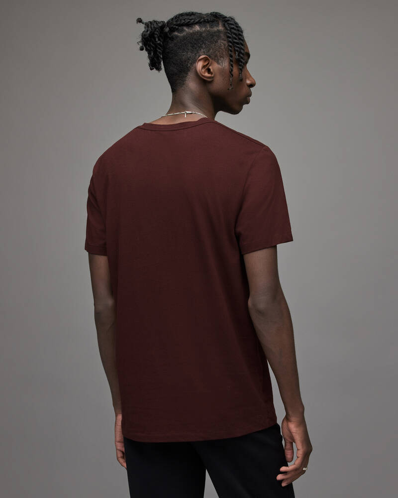 Red/Jet Blk Allsaints Lobke Crew T Shirt | MD142X-8011