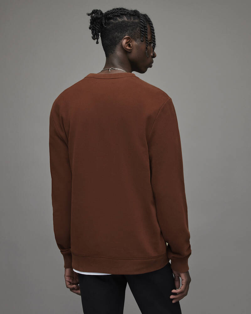 Rosewood Red Allsaints Raven Crew Sweatshirt | MF077X-6834