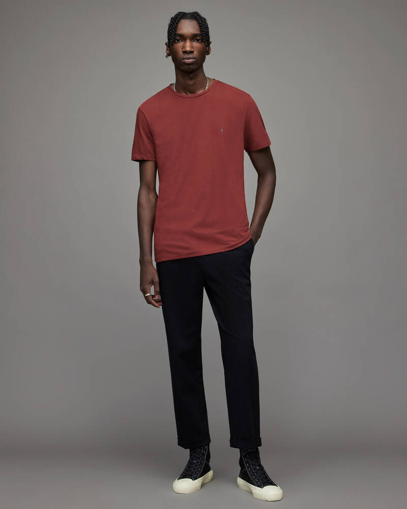 Rosewood Red Allsaints Tonic Crew T Shirt | MD135X-6834