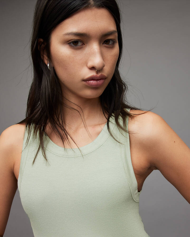 Sage Green Allsaints Rina Tank | WD154X-4352