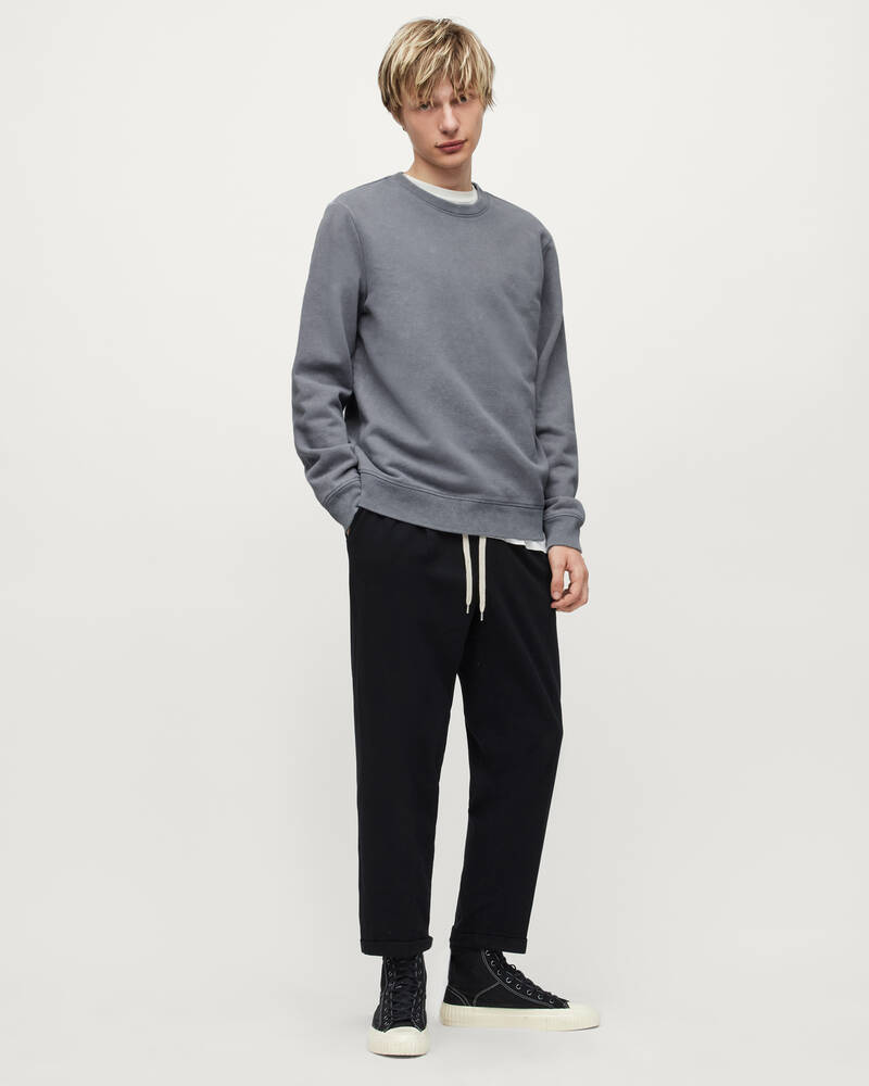 Serene Blue Allsaints Saka Crew Sweatshirt | MF016X-7858