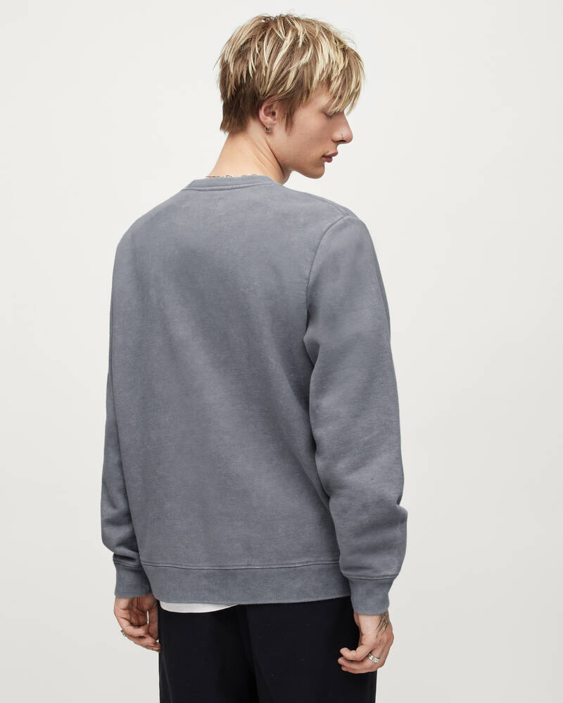 Serene Blue Allsaints Saka Crew Sweatshirt | MF016X-7858