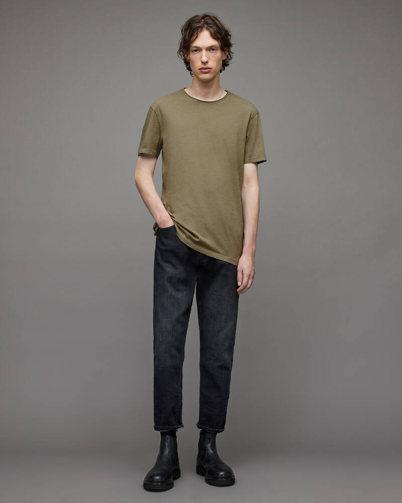 Serpentine Green Allsaints Figure Crew T Shirt | MD023X-7672