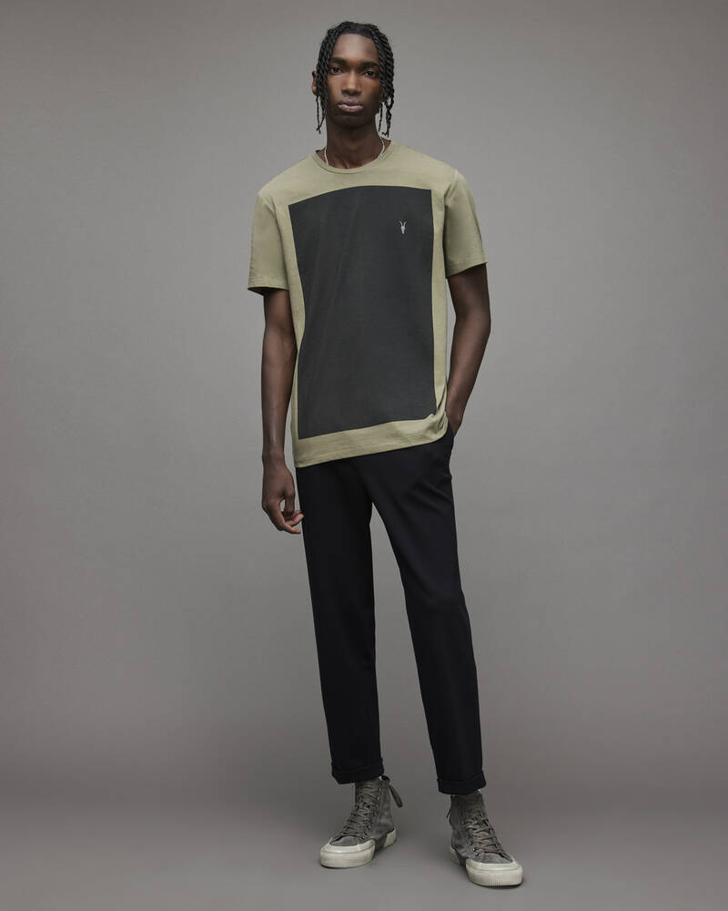 Serpentine Green Allsaints Lobke Crew T Shirt | MD044X-7672