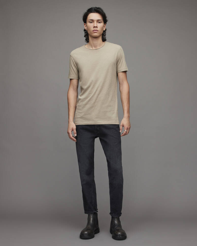 Toasted Brown Allsaints Figure Crew T Shirt | MD022X-7745