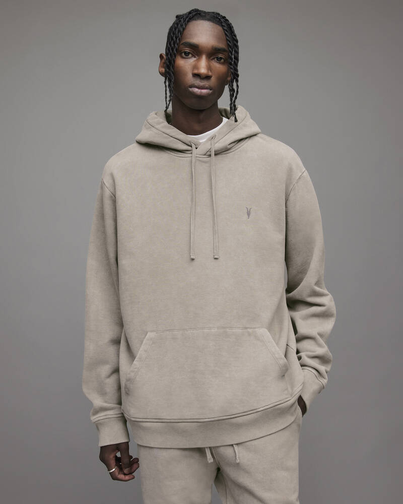 Toasted Brown Allsaints Saka Pullover Hoodie | MF021X-7745