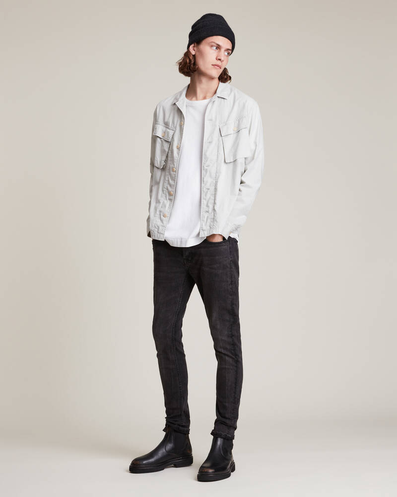 Washed Black Allsaints Cigarette Skinny Jeans | ME039T-162