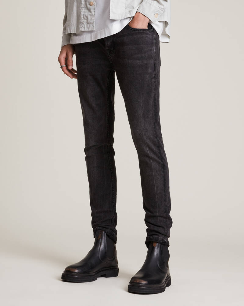 Washed Black Allsaints Cigarette Skinny Jeans | ME039T-162