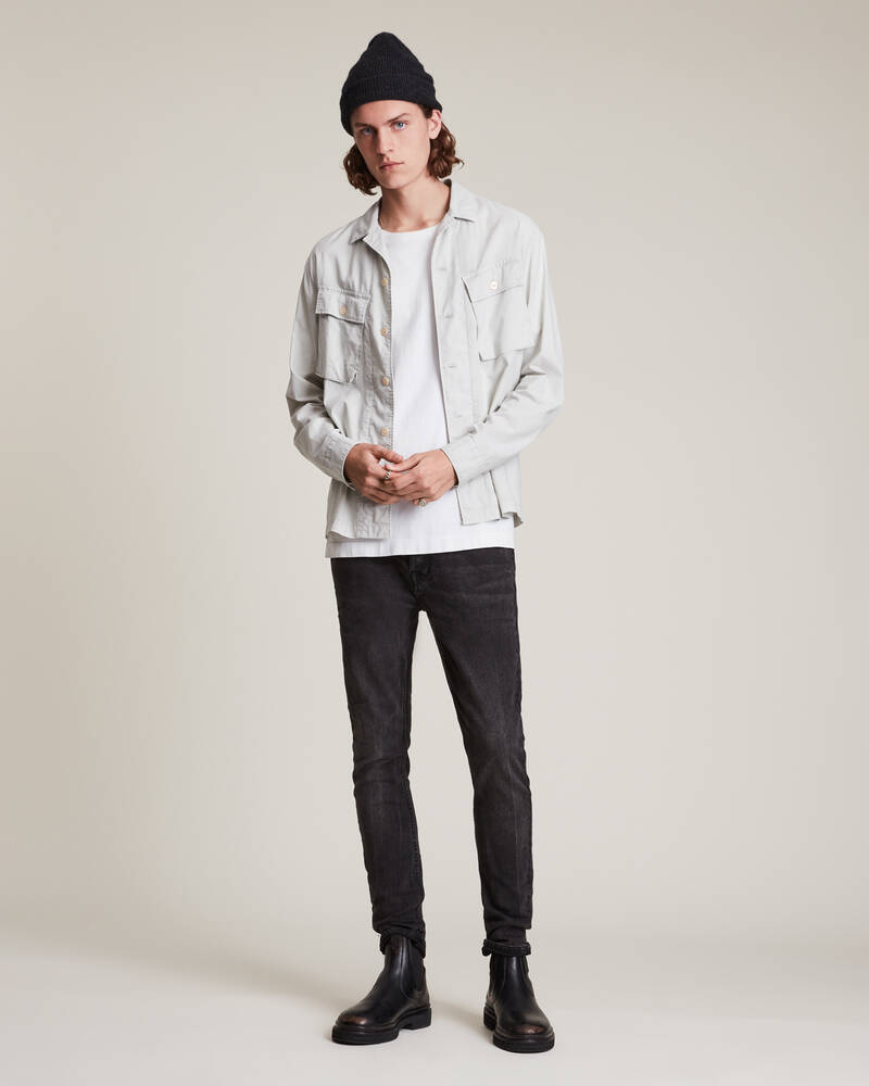 Washed Black Allsaints Cigarette Skinny Jeans | ME063W-162