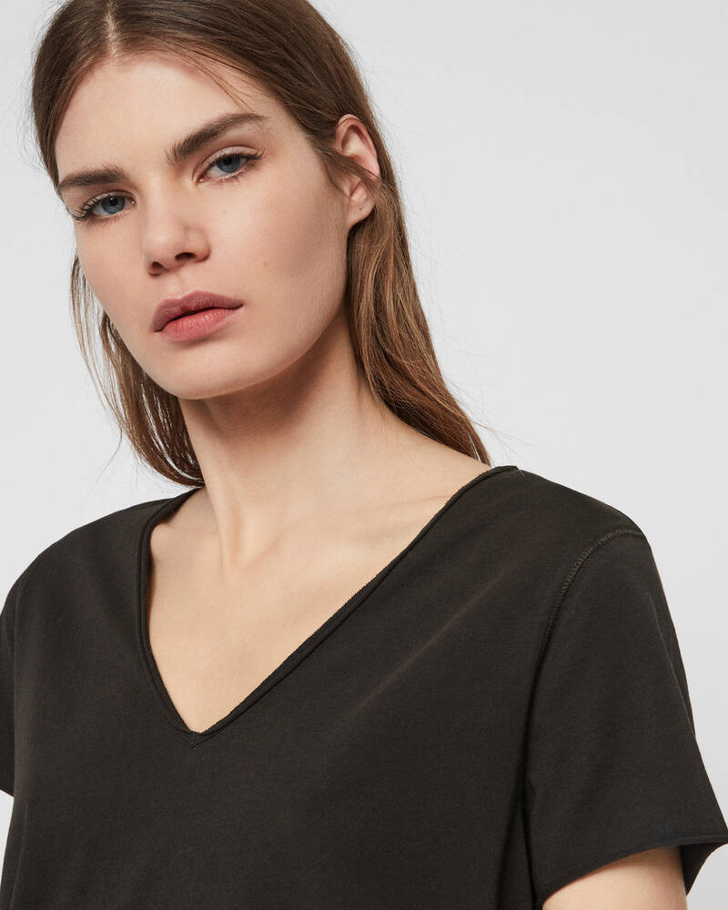 Washed Black Allsaints Emelyn Tonic T Shirt | WM115P-162