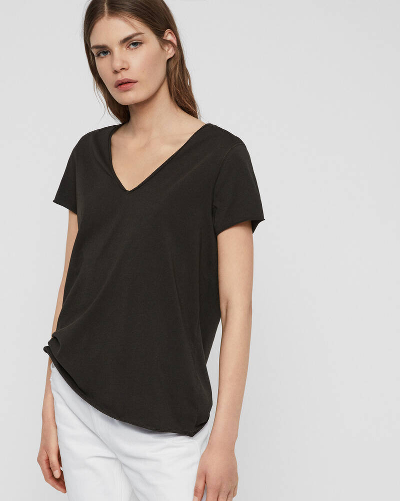 Washed Black Allsaints Emelyn Tonic T Shirt | WM115P-162