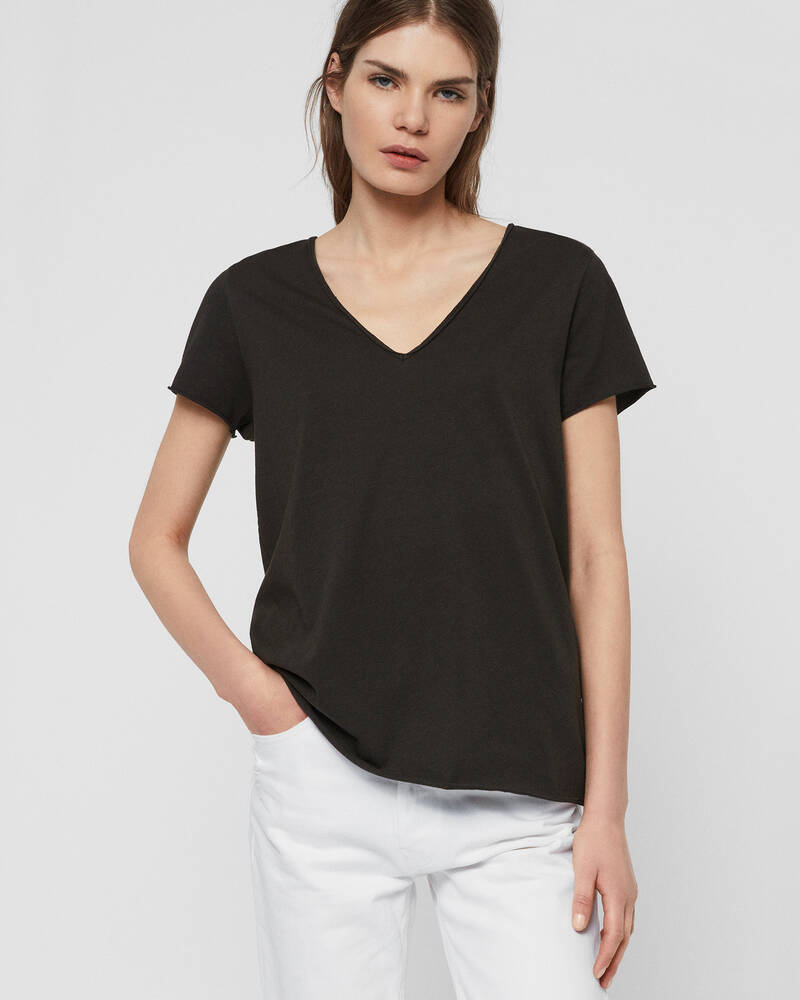 Washed Black Allsaints Emelyn Tonic T Shirt | WM115P-162