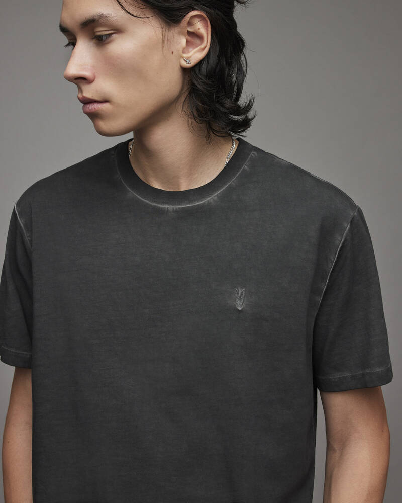 Washed Black Allsaints Fulton Crew T Shirt | MD096X-162