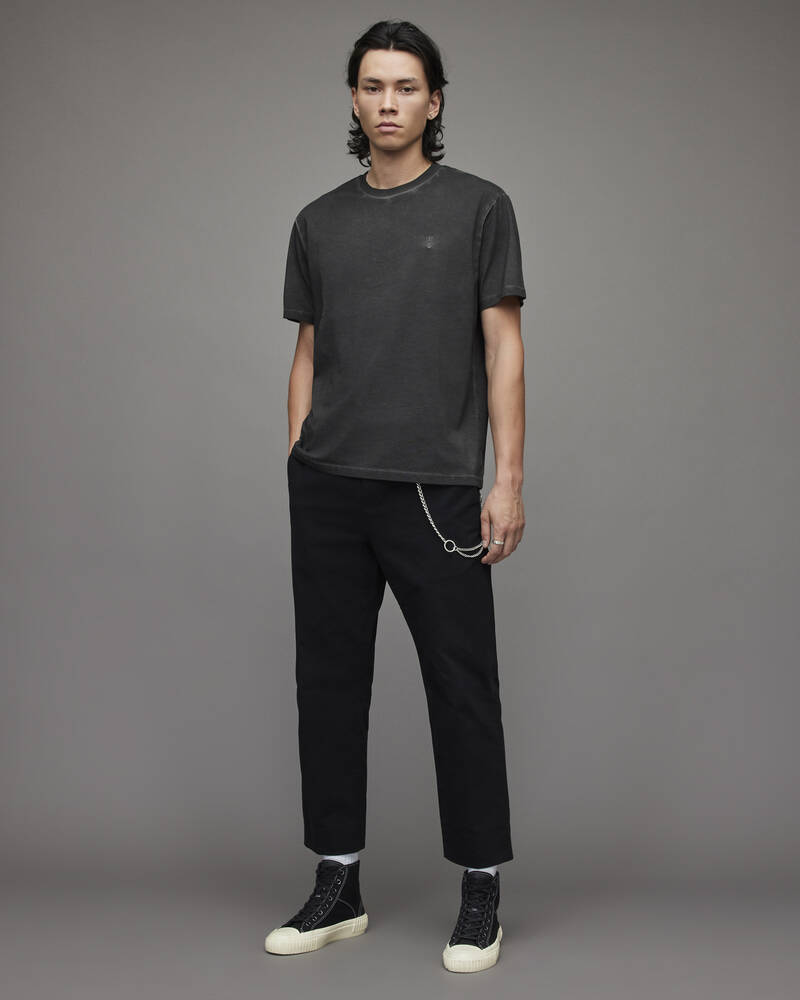 Washed Black Allsaints Fulton Crew T Shirt | MD096X-162