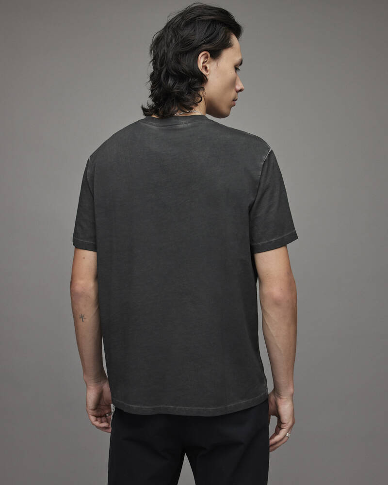 Washed Black Allsaints Fulton Crew T Shirt | MD096X-162