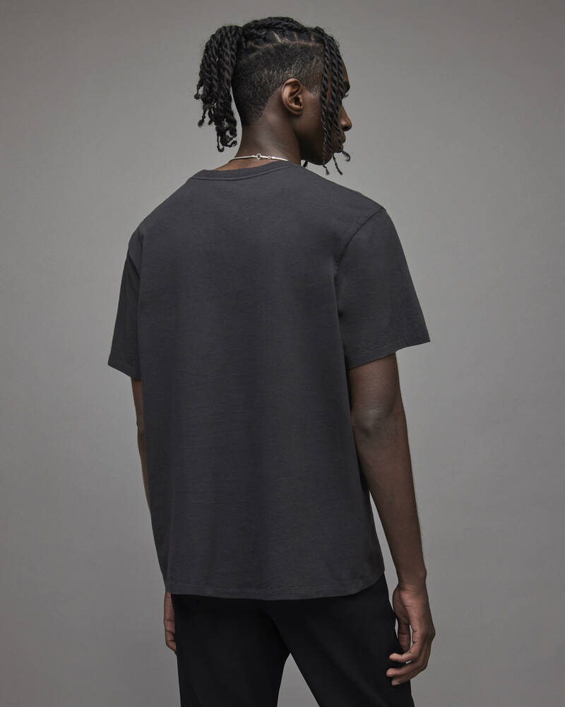 Washed Black Allsaints Refract Crew T Shirt | MG034X-162