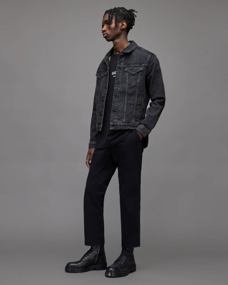 Washed Black Allsaints Sheba Denim Jacket | MA012X-162