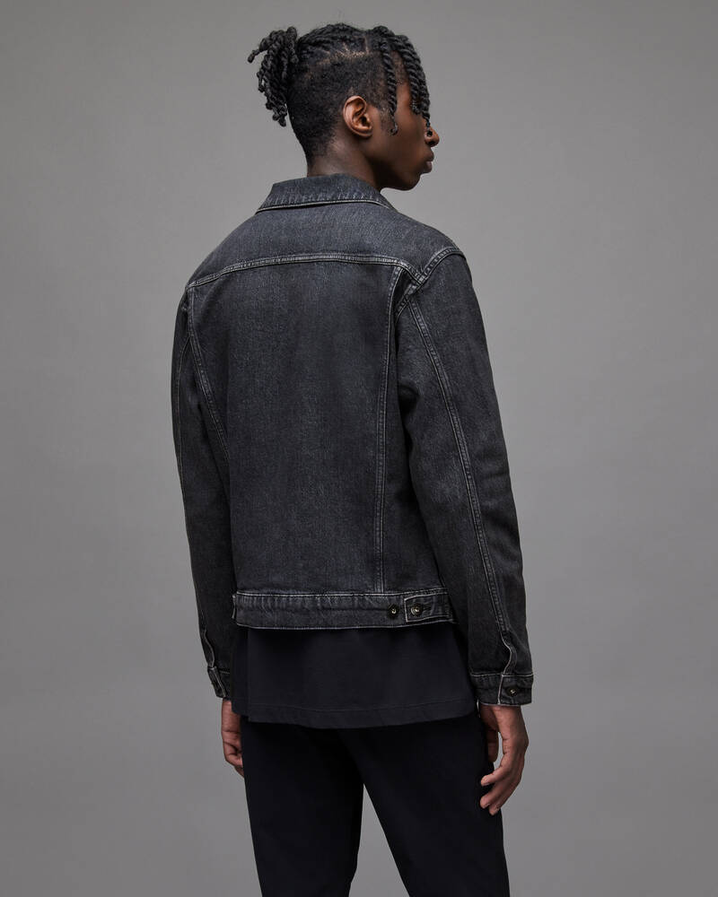 Washed Black Allsaints Sheba Denim Jacket | MA012X-162