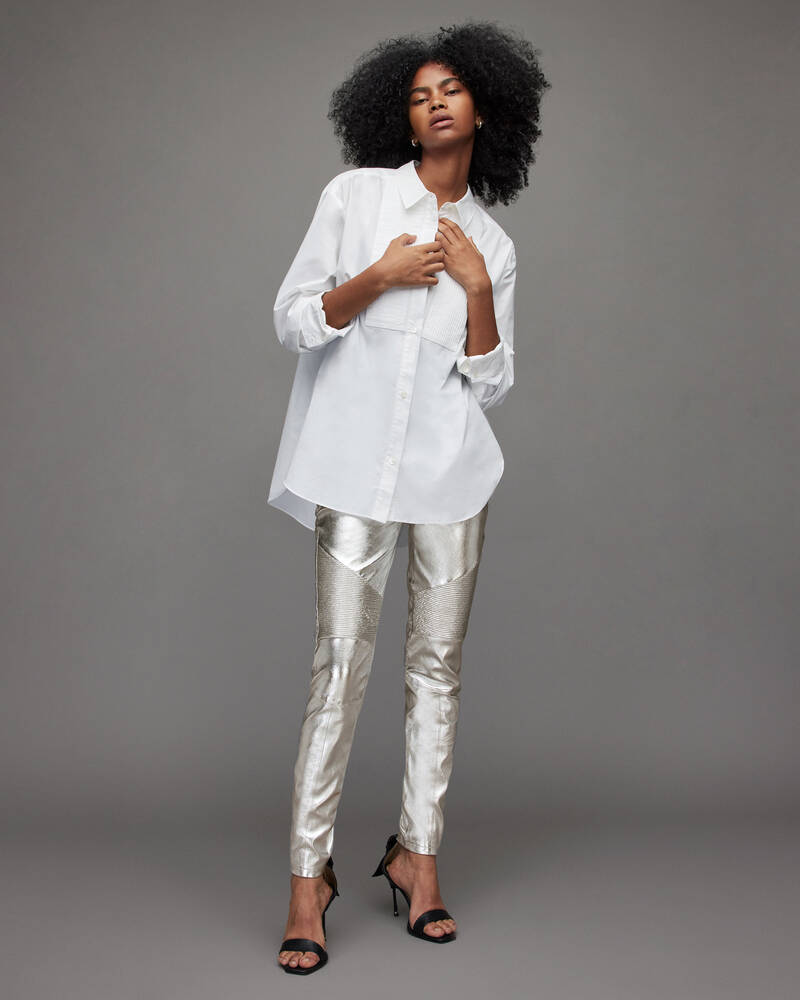 White Allsaints Avril Oversized Shirt | WH001Y-10