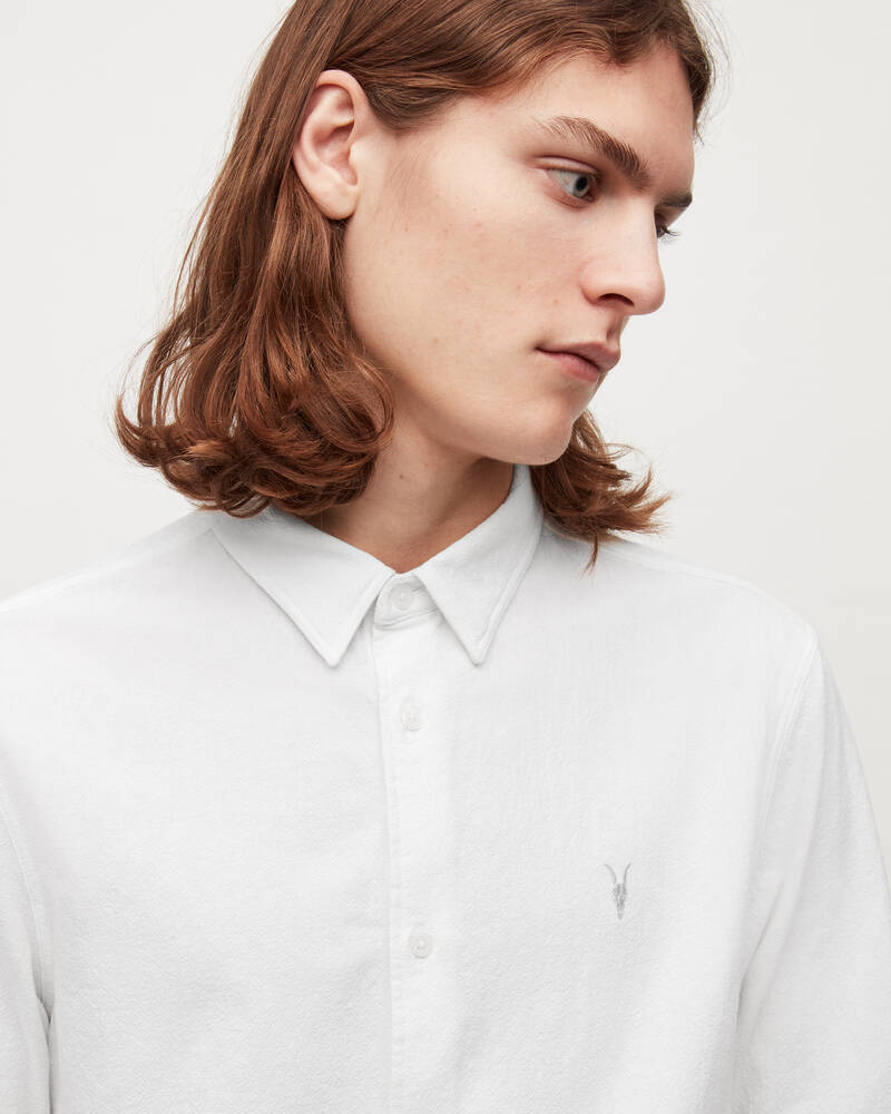 White Allsaints Lovell Ramskull Shirt | MS021U-10